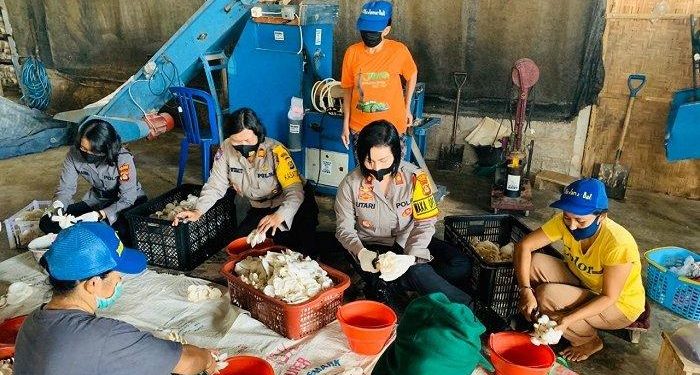 Tinjau Budi Daya Jamur, Polres Badung Beri Semangat pada Para Petani untuk Jaga Ketahanan Pangan