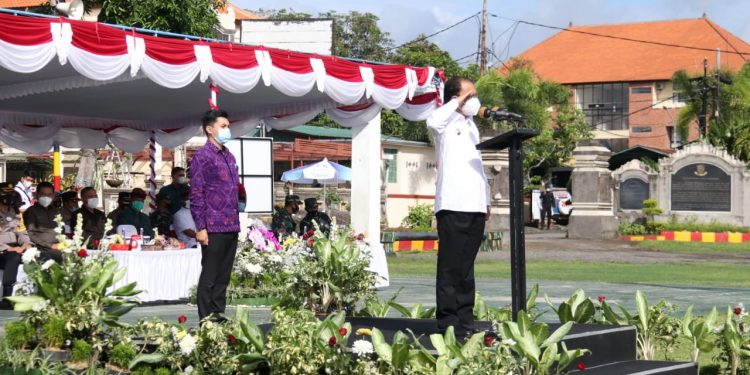 Dalam Pengalaman Nataru, Gubernur Bali Pimpin Apel Geral Pasukan Operasi Lilin Agung 2020