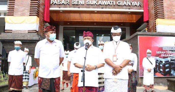 Gubernur Koster Sukses Wujudkan Pembangunan Pasar Seni Sukawati Blok A & B Melalui Dana APBN Kementerian PUPR