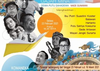 Peluncuran Buku Puisi, Lukisan & Sketsa Gajah Mina 23 Februari s/d 16 Maret 2021