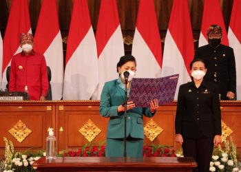 Ketua TP PKK Bali Lantik Ketua TP PKK Kota Denpasar, Jembrana, Karangasem, Bangli, Tabanan & Badung