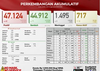 Update Covid 19 Bali, 28 Mei 2021, Kasus Sembuh 71 & Kasus Baru 61