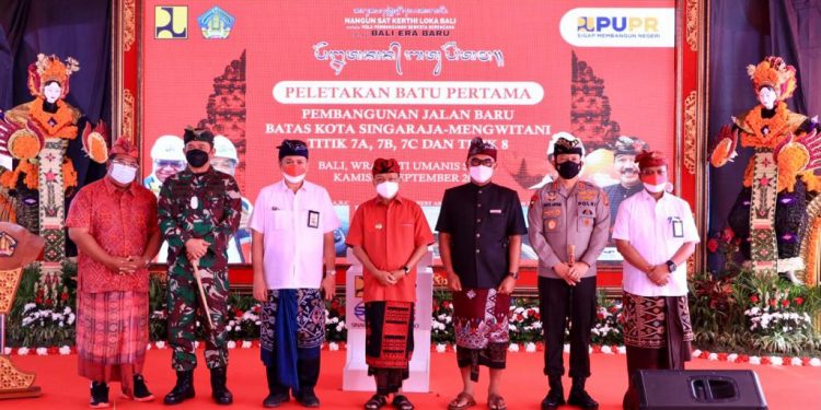 Peletakan Batu Pertama Pembangunan Jalan Baru Shortcut Titik 7 & 8 Singaraja-Mengwitani