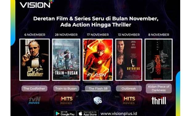 Film Seru Vision+ di November, Ada The Godfather hingga Train to Busan