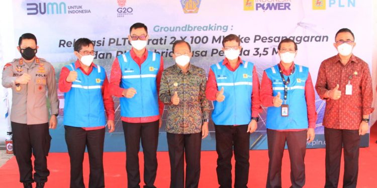 Gubernur Koster Groundbreaking Pembangunan Pembangkit Listrik Tenaga Gas di Pesanggaran Denpasar