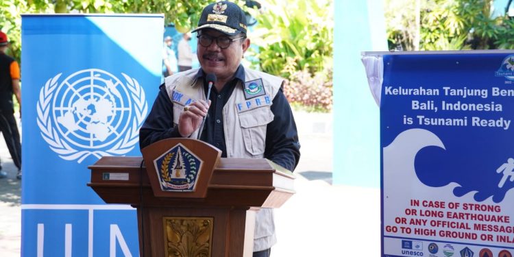 Tsunami Ready Community, Wagub Cok Ace Harapkan Tanjung Benoa jadi Contoh Kesiapan Siagaan Hadapi Tsunami