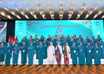 Dihadiri Ibu Negara, Ny Putri Koster Ikuti Acara HKG PKK Ke-51 Tahun 2023