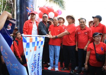 Gubernur Bali Wayan Koster Bersama Ketua DPRD Bali Ikut Meriahkan Pre-Event Creative Fun Walk Bali Digital Festival 2023 di Tabanan