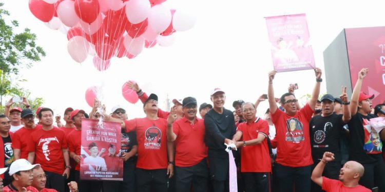 Creative Fun Walk Ganjar dan Koster Disambut Antusias Oleh Puluhan Ribu Krama Bali