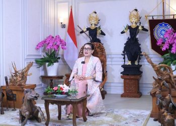 Webinar TP PKK Provinsi Bali yang mengangkat tema “44 Tonggak Peradaban Penanda Bali Era Baru