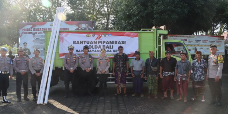 Polda Bali Wujudkan Pembangunan Pipa Air untuk Ratusan Warga Jembrana