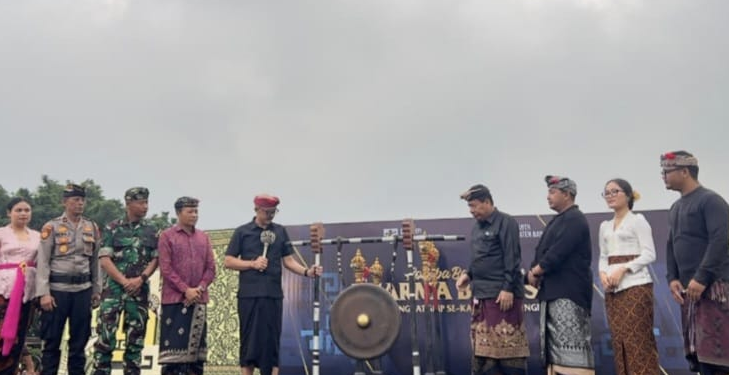 Suara Gamelan Baleganjur Iringi Peringatan Hari Pahlawan di Bangli