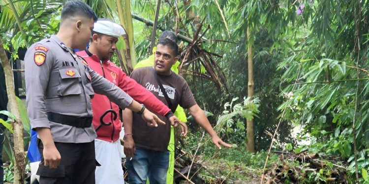 Tinjau Lokasi Banjir di Marga, Ketua Fraksi PDI-P Tabanan Minta Warga Waspada Cuaca Ekstrem