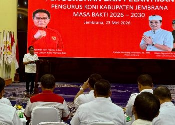 Giri Prasta Lantik Pengurus KONI Jembrana 2026–2030, Tekankan Tata Kelola dan Pembinaan Berkelanjutan